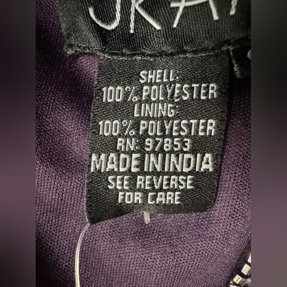 J Kara NWT Dress Plum Formal Gown Beaded Sleeveless Flowing Maxi Size 8P - Picture 12 of 12